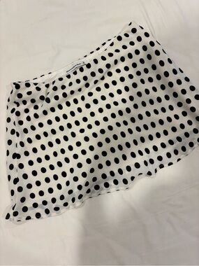 Abercrombie & Fitch Black and White Polka Dot Skater Skirt